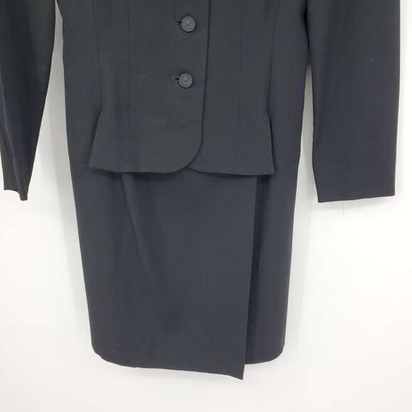 Moschino Cheap & Chick Wool Long Sleeved Black Blazer Look Formal Skirt Dress - Picture 14 of 15